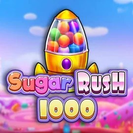 Sugar Rush 1000 online game logo by Pragmatic Play on echtgeld-casino.it.com